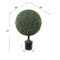 2.5ft UV Boxwood Ball Topiary Tree in Black Planter Pot by Floral Home&#xAE;